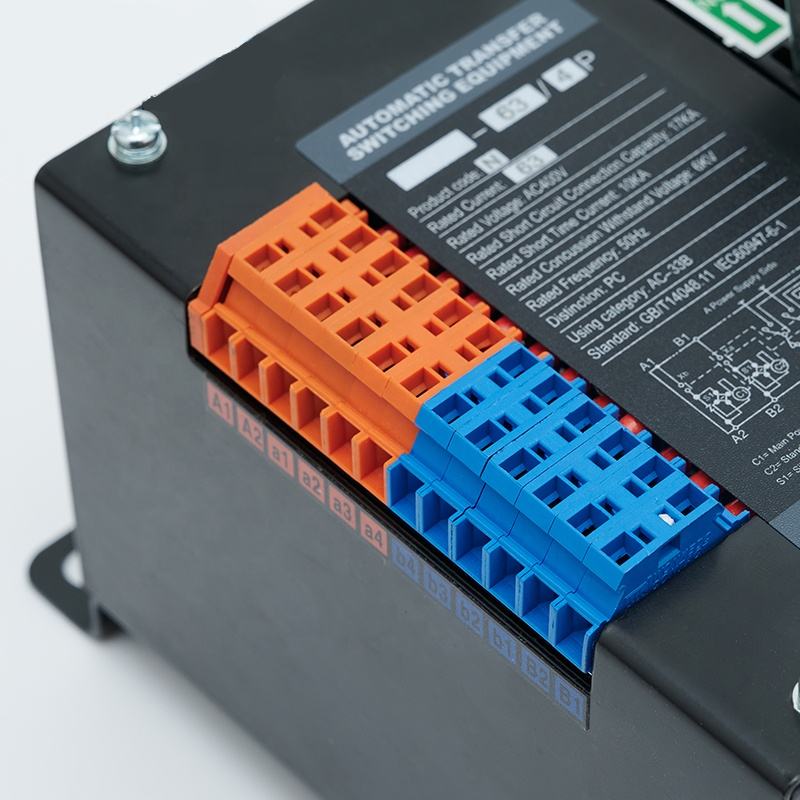 Interruptor de Transferencia Automática de doble potencia de grado PC de YES1-63N-4P para generador diésel, cámara de extinción de arco con conmutación de carga 63A