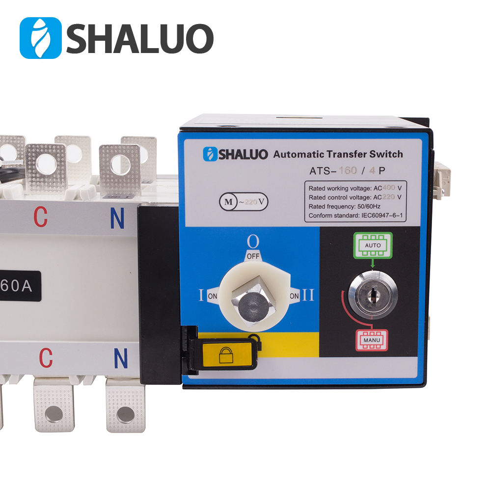 Generador ATS genset panel Interruptor de Transferencia Automática de doble potencia 4P 400V 160A