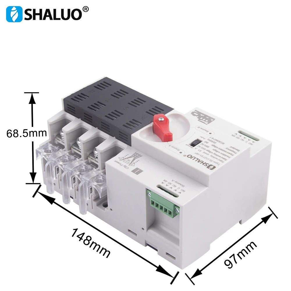 Generador ATS 63A 100A 4P Doble potencia Módulo de Interruptor de Transferencia Automática disyuntores interruptores piezas del generador eléctrico