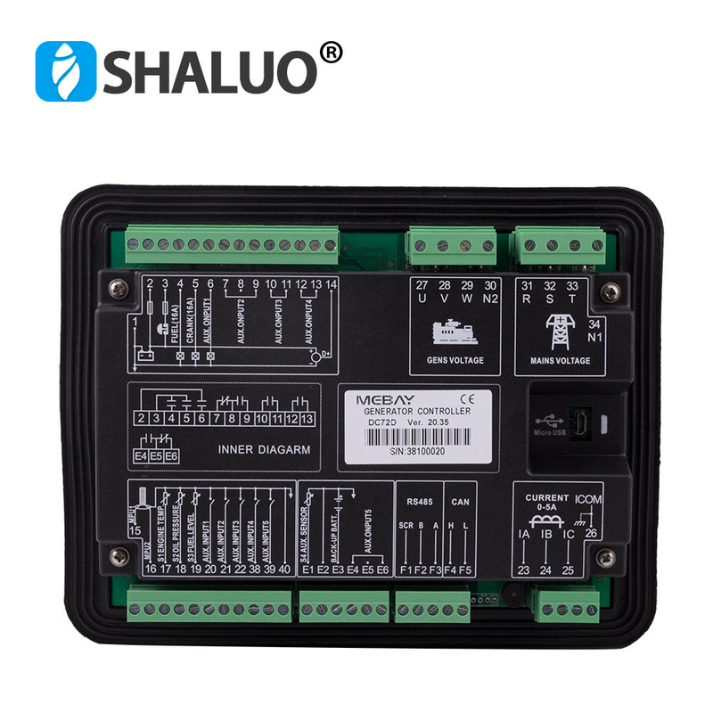 Módulo controlador de generador DC70D DC72D DC72DR, monitoreo de parámetros de grupo electrógeno de Gas con pantalla LCD de 4,3 pulgadas, Panel de Control inteligente
