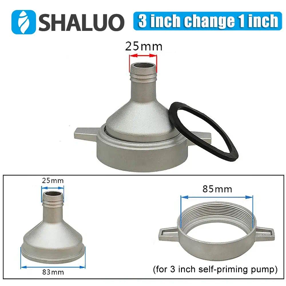 Nuevos accesorios de bomba de agua de gasolina, llave conectora de tubo de aluminio de 3 pulgadas con junta de goma, accesorio de tubería de conexión de bomba