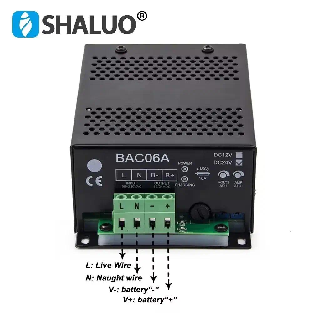 Adaptadores de carga flotante para generador diésel BAC06A 3A 6A, módulo de cargador de batería inteligente automático, potencia DC12v 24v 5A