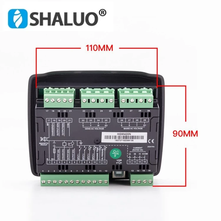 Control de arranque automático del generador diésel, controlador de placa remota smartgen HGM420N