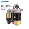 Generador eléctrico diésel 170F 178F 186F, piezas de arranque del Motor, conjunto de arranque rpm, Motor de arranque QD114A 12V 0.8kw marcha atrás