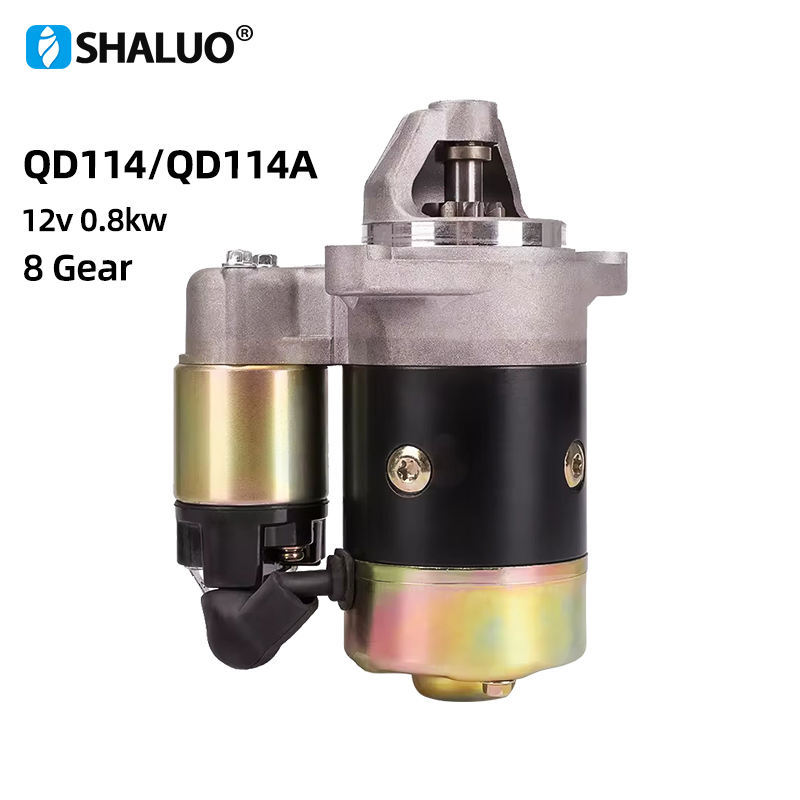 Generador eléctrico diésel 170F 178F 186F, piezas de arranque del Motor, conjunto de arranque rpm, Motor de arranque QD114A 12V 0.8kw marcha atrás