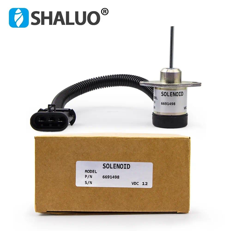 Válvula solenoide de cierre de combustible del motor 6691498 Bobcat S130 S160 S175 S185 piezas del generador 1G925-60011 DC12V 24V