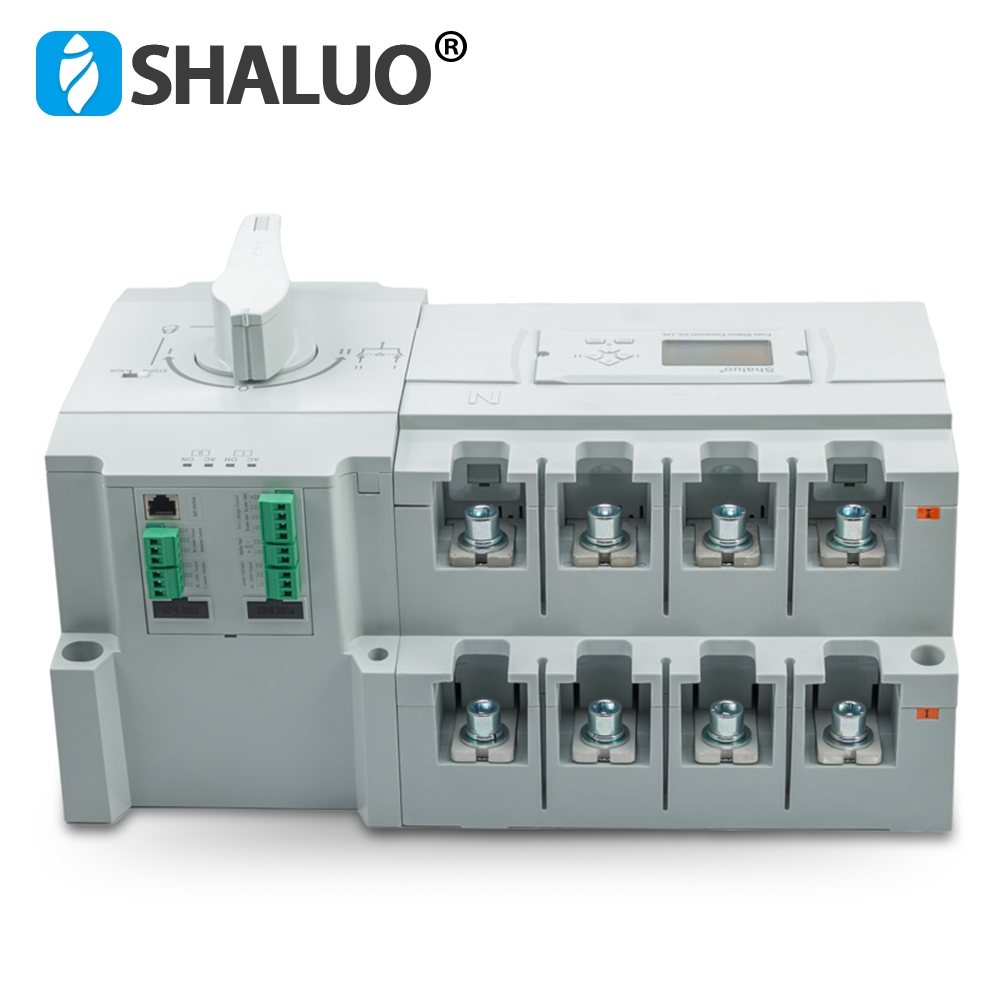 ATS Doble potencia Interruptor de Transferencia Automática 63A 100A 125A 160A 250A 400A 630A AC220V generador diésel interruptor de cambio automático