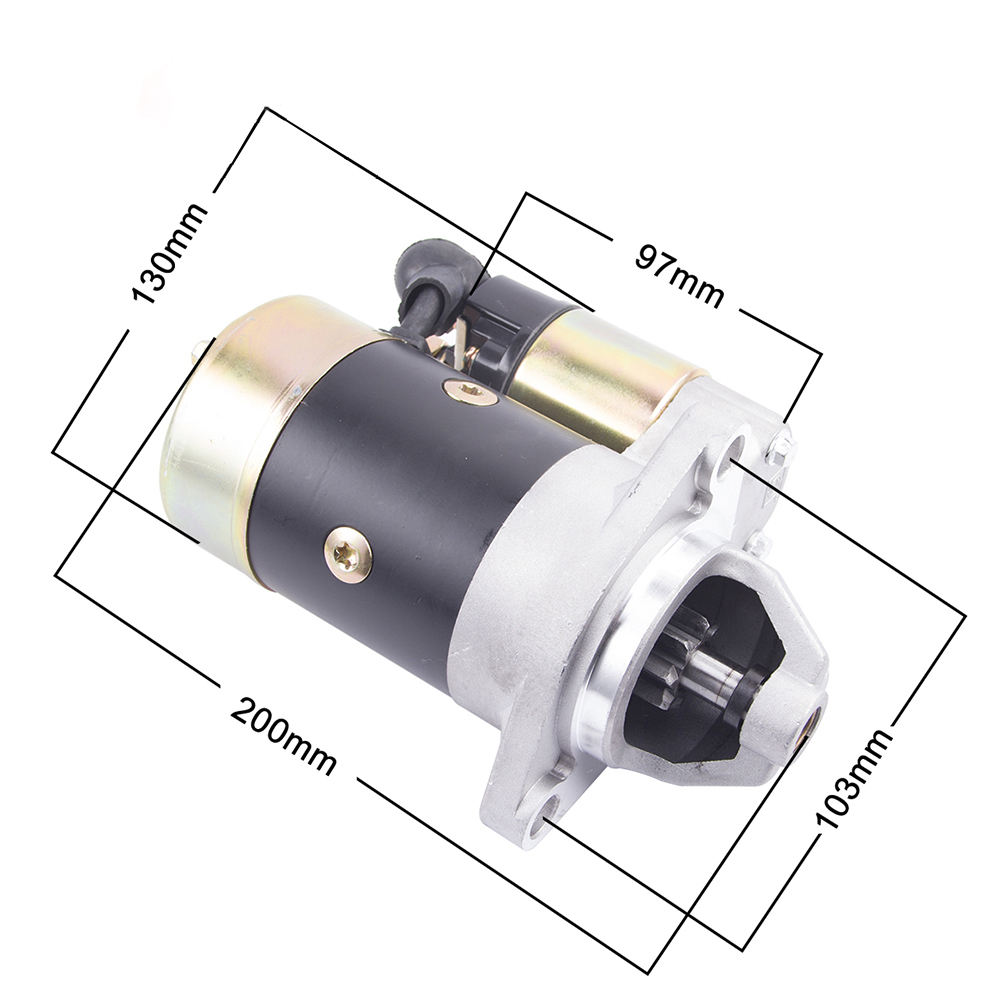 Motor de arranque QD124A 12V 1.2KW, piezas del generador diésel, Motor de arranque eléctrico de cobre hecho para Motor de arranque 186F 188F 192F
