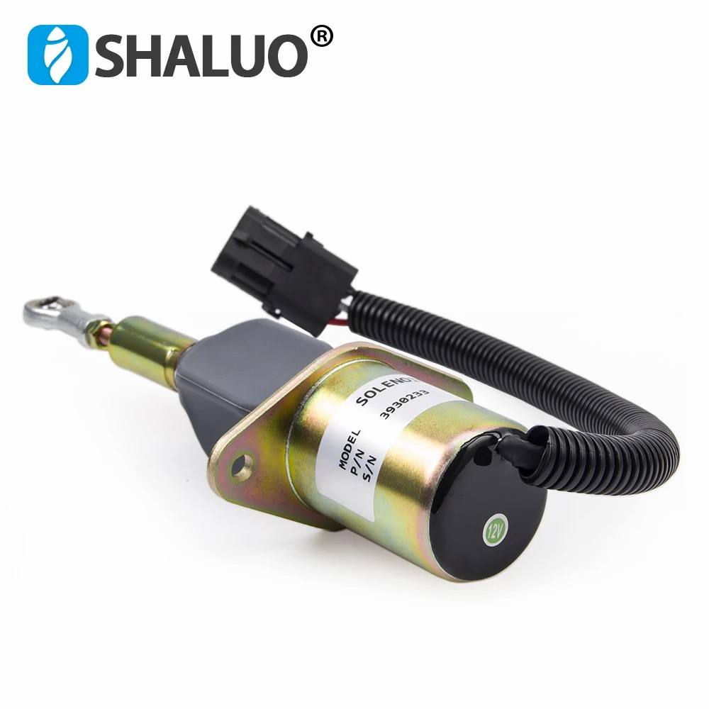 Válvula Solenoide de apagado de combustible del motor, 12V, 24V, 3930233, 3928161, 3930234, 3964624, SA-4335-24, SOL22024, para 6ct, 8,3, Komatsu