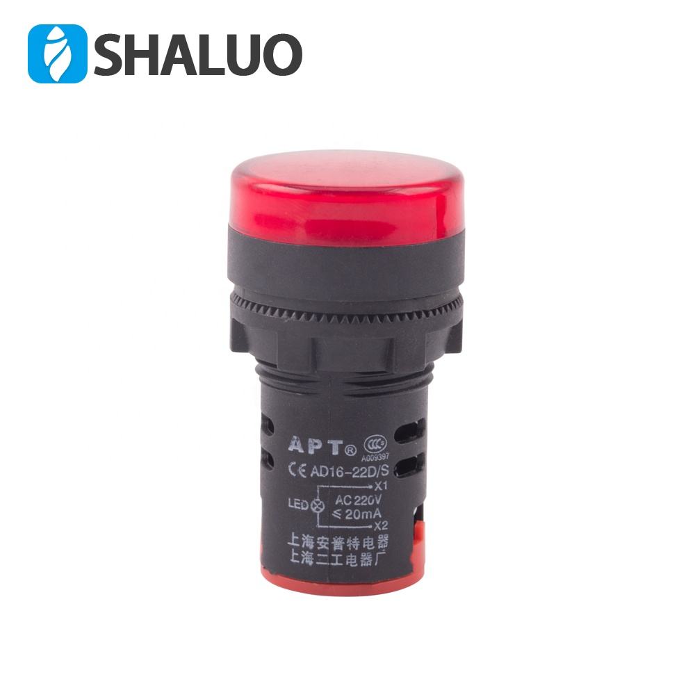 Generador de luz de señal roja, amarilla y verde, CA de 220V, caja de distribución de energía, indicador de interruptor ND16-22DS/4