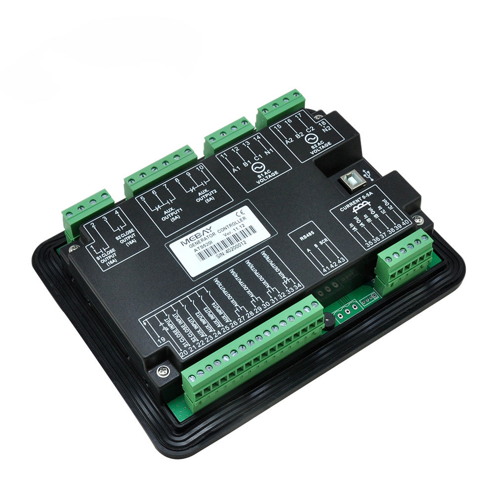 Controlador de generador diésel automático ATS520, interruptor de alimentación Dual, módulo de Control ATS, Panel programable inteligente LCD RS485 ATS520IR