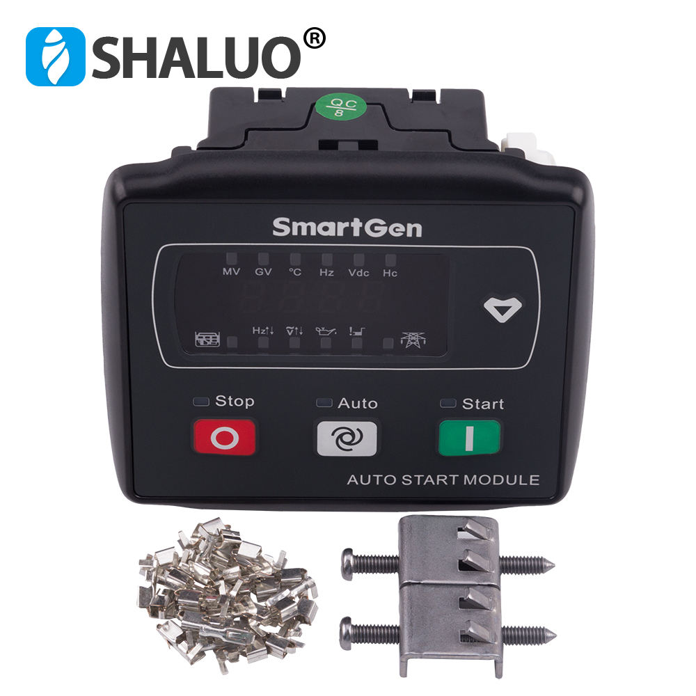 Controlador de grupo electrógeno pequeño MGC120, parada automática, conmutación ATS, módulo de grupo electrógeno único, pantalla LED, piezas del generador diésel
