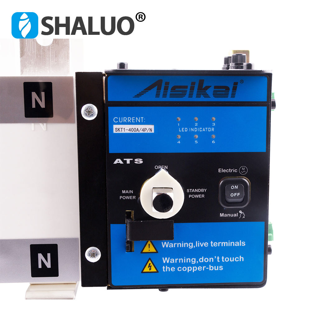 Piezas de repuesto Piezas y accesorios del generador Interruptor de transferencia automática de cambio de energía Daul Generador 400A Controlador ATS 4P Ats