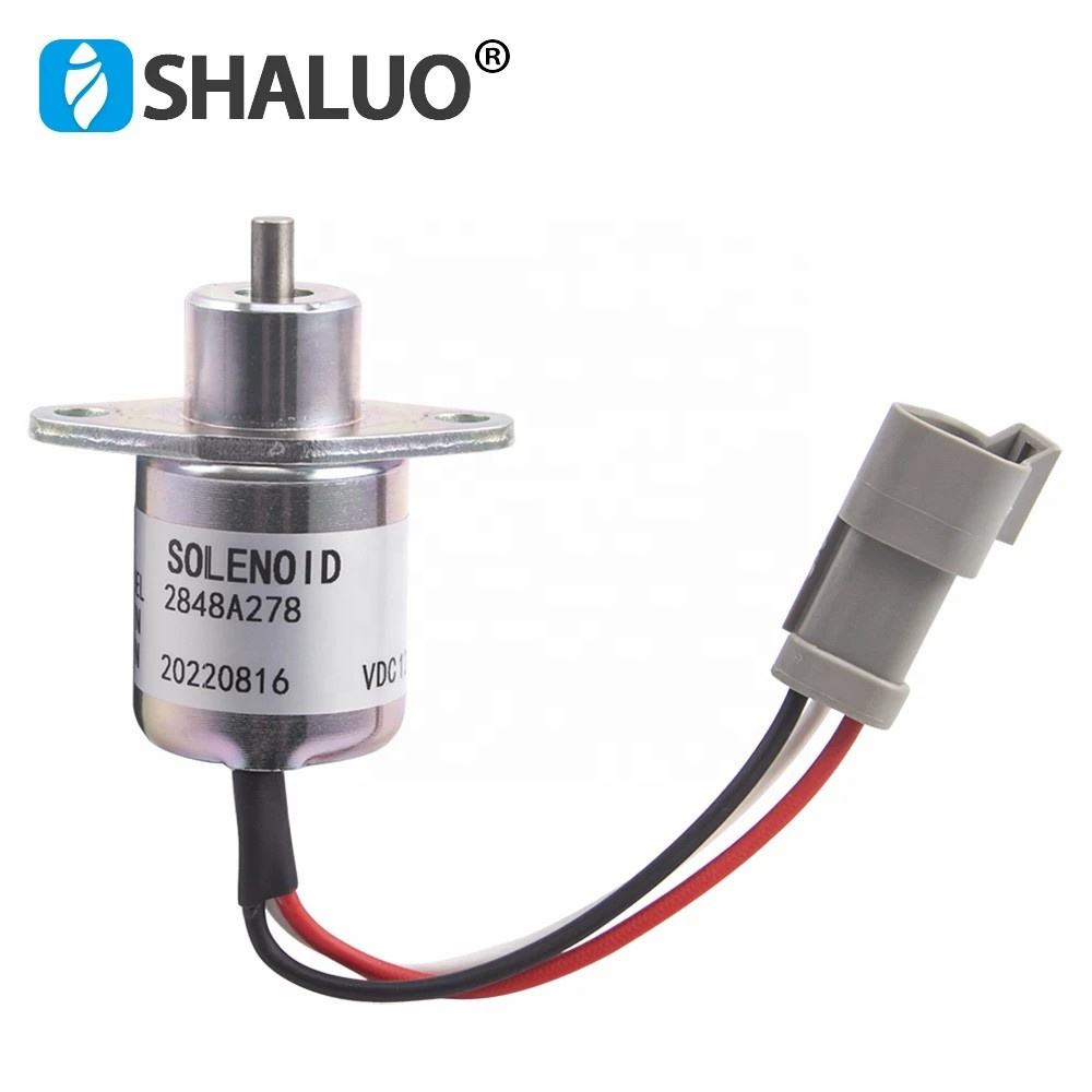 Generador diésel 2848A278, motor de parada de combustible, válvula solenoide, actuador, apagado, interruptor de solenoide, accesorios de generador