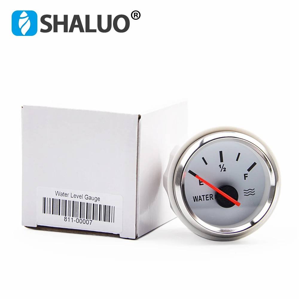 Generador de DC9-32V de 0-190 ohmios, medidor de nivel de agua VDO con luz trasera roja, apto para barco, tanque de agua de coche, piezas de repuesto de 52MM