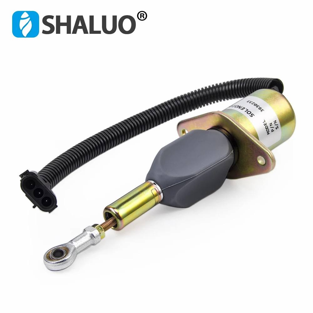 Válvula Solenoide de apagado de combustible del motor, 12V, 24V, 3930233, 3928161, 3930234, 3964624, SA-4335-24, SOL22024, para 6ct, 8,3, Komatsu