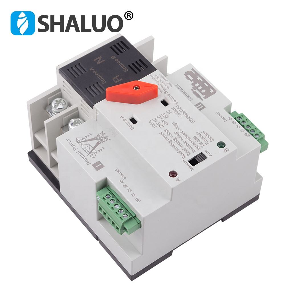 Piezas de repuesto para generador, interruptor de transformador automático ATS, 2P, 63A, SLSP1-100A, interruptor de circuito de Control eléctrico, monofásico, CA