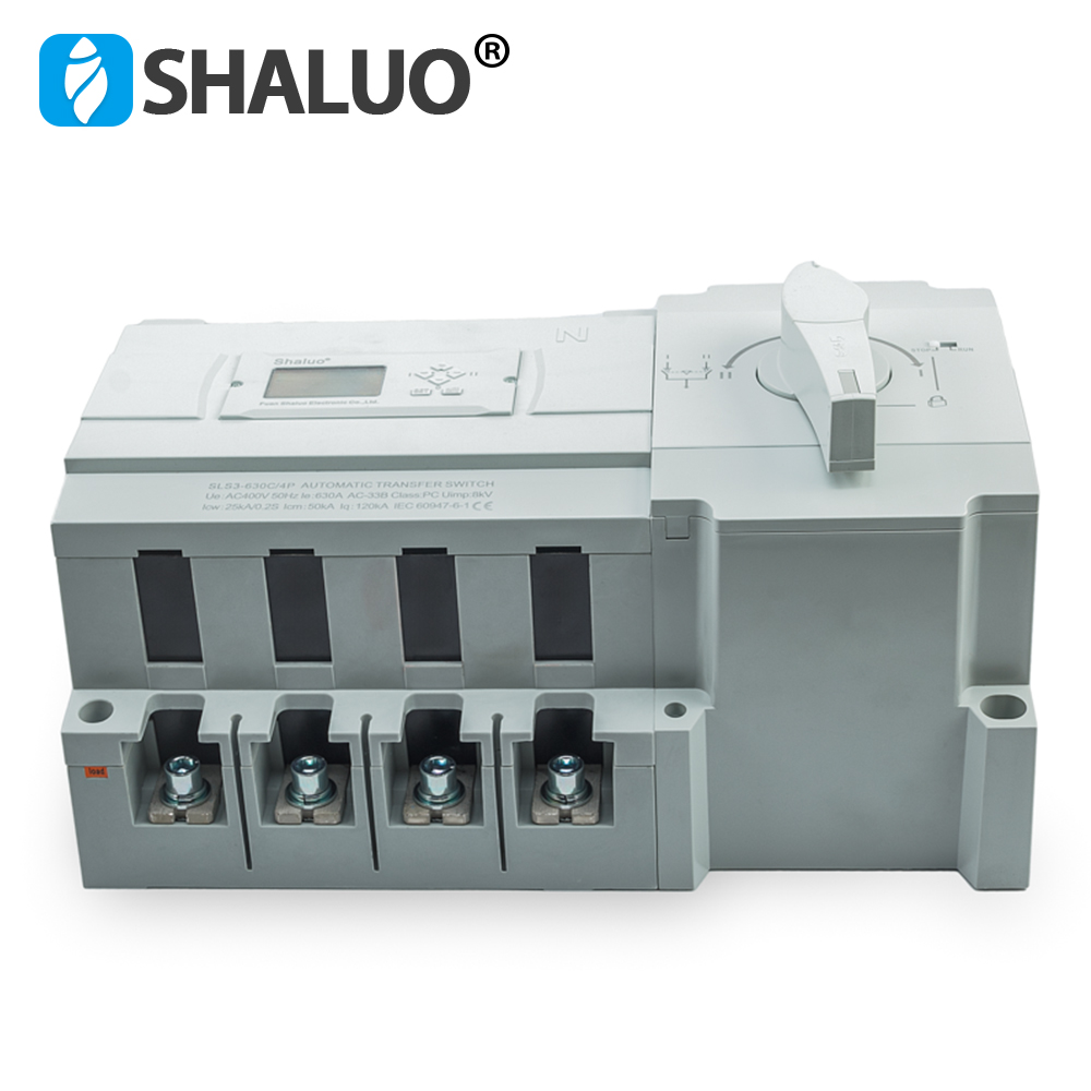 ATS Doble potencia Interruptor de Transferencia Automática 63A 100A 125A 160A 250A 400A 630A AC220V generador diésel interruptor de cambio automático