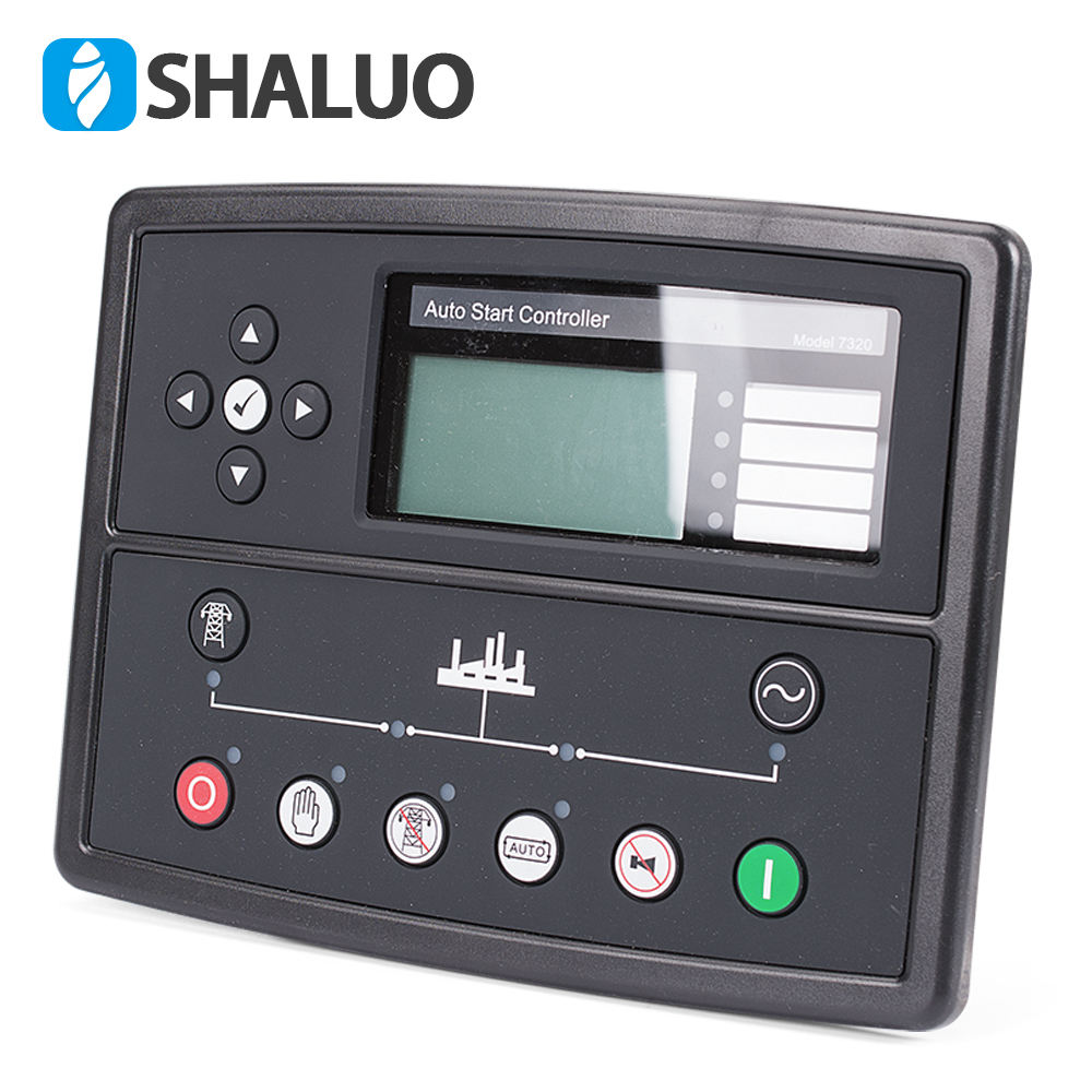 Controlador de grupo electrógeno diésel, panel de control electrónico de arranque remoto automático 7320