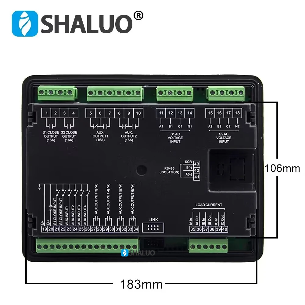 Generador diésel HAT700BI, Panel de Control de conmutación síncrono de doble potencia, pieza de repuesto y accesorio del controlador ATS