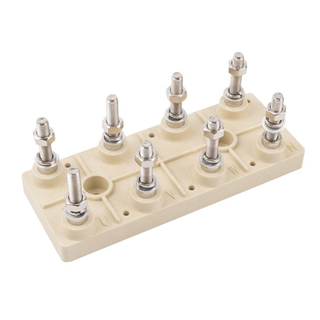 Caja de distribución del generador, bloque de terminales de cable, placa de plástico 224, dispositivo paralelo de cobre tipo puente de alta corriente de ocho bits, 10mm