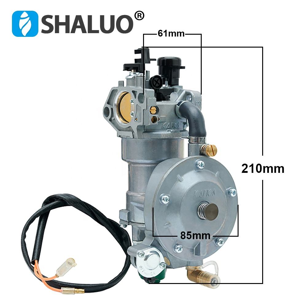 Carburador LPG de 5KW y 8KW para generador de gasolina GX390 188F 190F 192F EG6500 LPG NG, Kit de conversión de combustible Dual, amortiguador automático