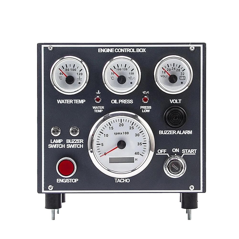 Panel de calibre de instrumentos de motor marino de 0-4000RPM, Panel de tablero de camión de agua, Sensor de temperatura compatible con Sensor de presión de aceite