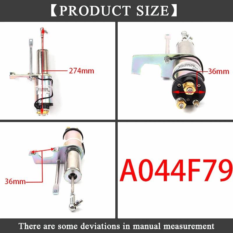 A044F796 válvula solenoide de apagado válvula solenoide de corte de combustible válvula solenoide de combustible de motor 12V
