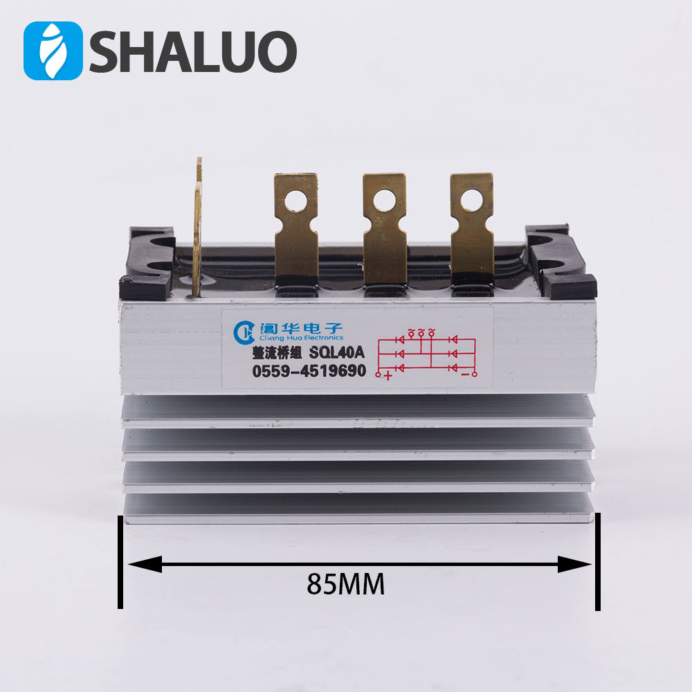 Generador 1000V disipador de calor de aluminio puente rectificador trifásico media onda SQL40A
