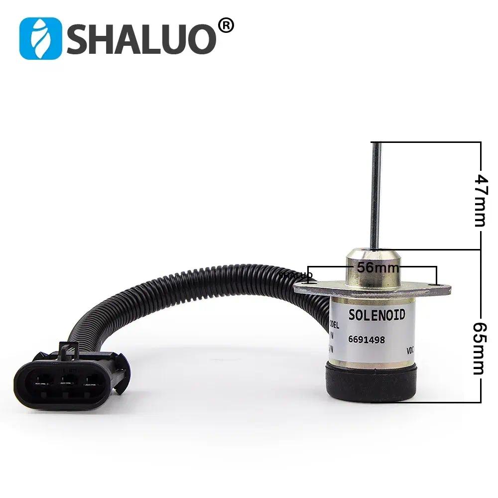 Válvula solenoide de cierre de combustible del motor 6691498 Bobcat S130 S160 S175 S185 piezas del generador 1G925-60011 DC12V 24V