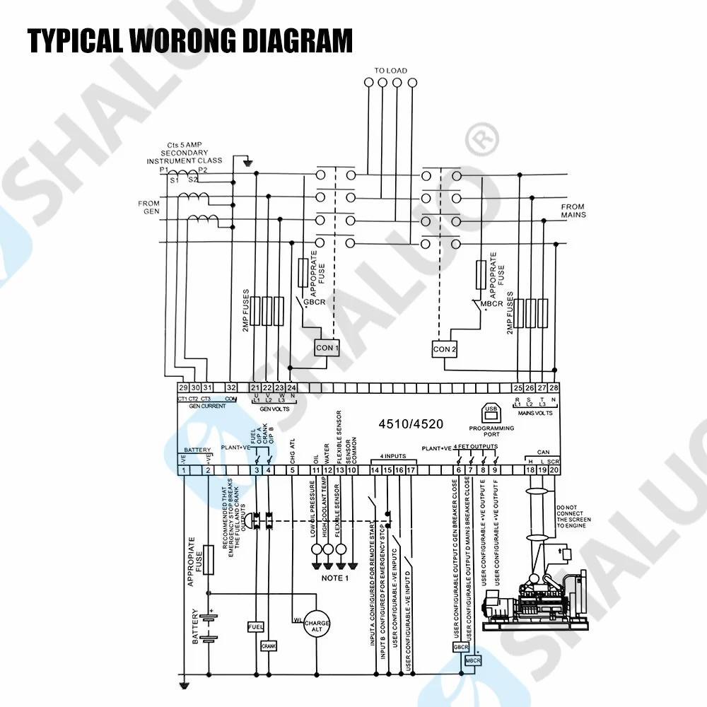 Reemplace el módulo controlador de generador eléctrico diésel DSE4520 MKII AMF, Panel de Control de falla de red automática Genset 4520