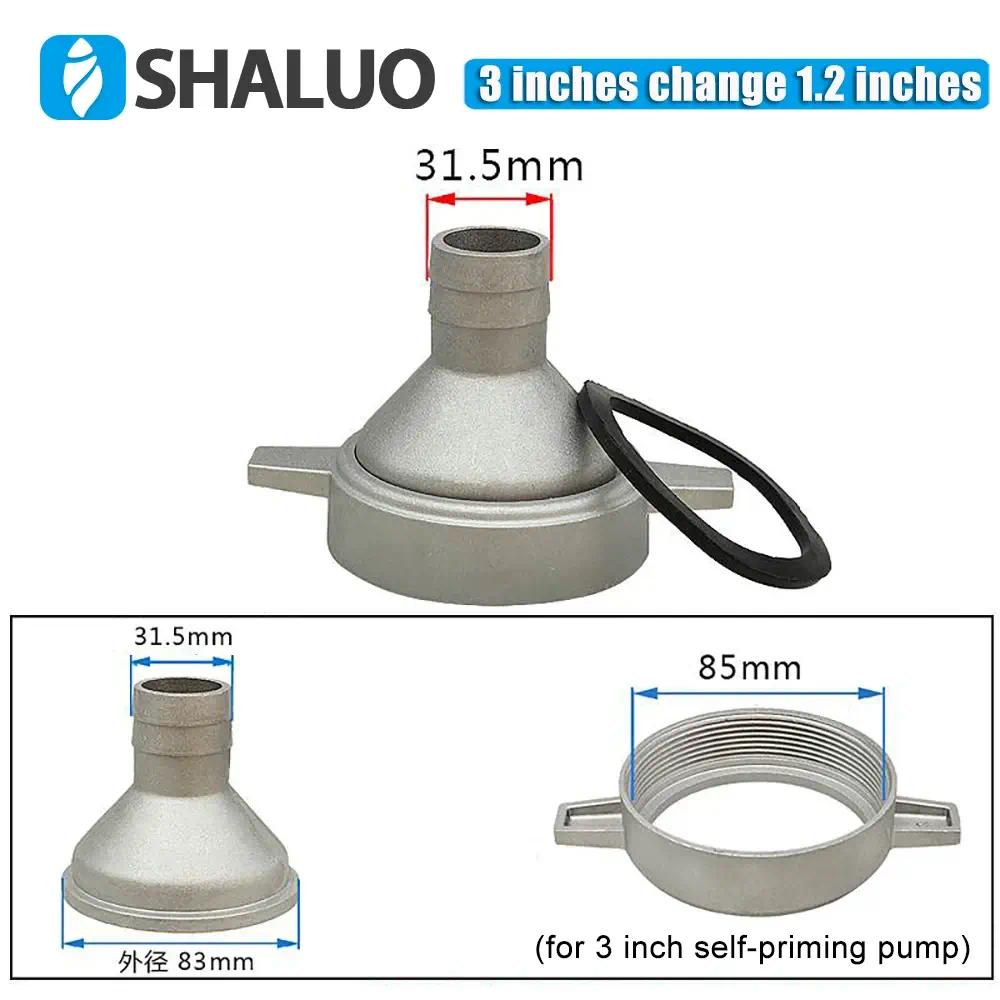 Nuevos accesorios de bomba de agua de gasolina, llave conectora de tubo de aluminio de 3 pulgadas con junta de goma, accesorio de tubería de conexión de bomba