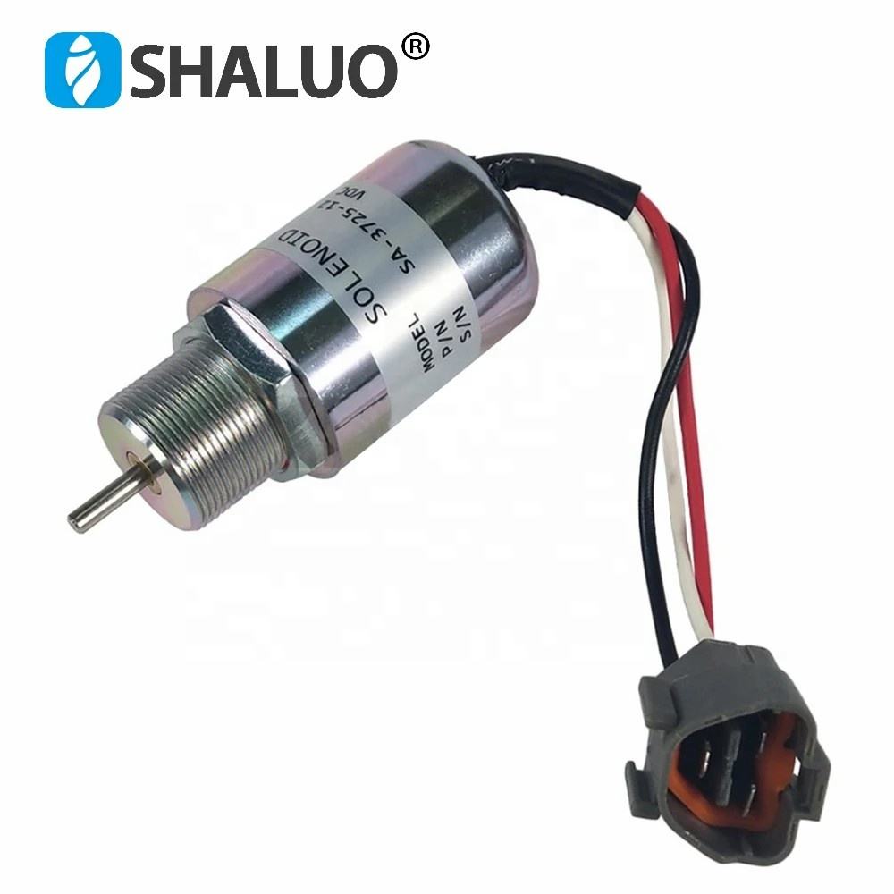 Solenoide de parada de apagado de combustible del motor DC12V SA-3725-12 para Mitsubishi S3L2 Mahind Volvo EC15 Toro 223D SA-3725-24 DC 24v