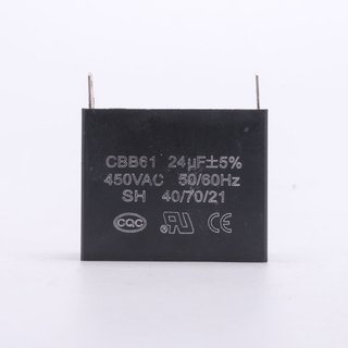 Condensador CBB61 de 450v para motor de CA, condensador de arranque de 24uf