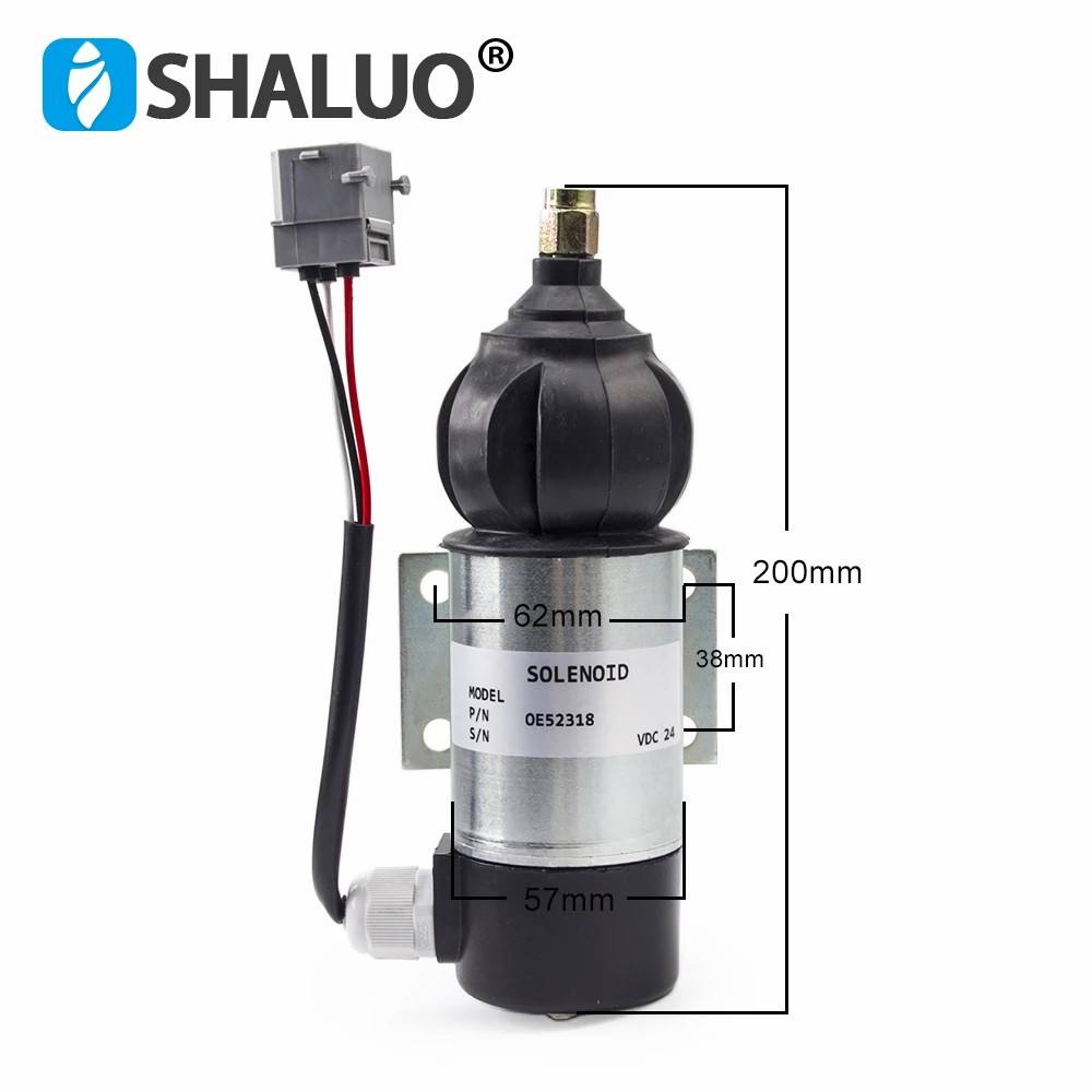 Válvula Solenoide de apagado de combustible del motor, 12V, 24V, OE52318, para Perkins serie 2006 3008, Volvo Penta 872825, 873754, 1830592, 872458, 881969