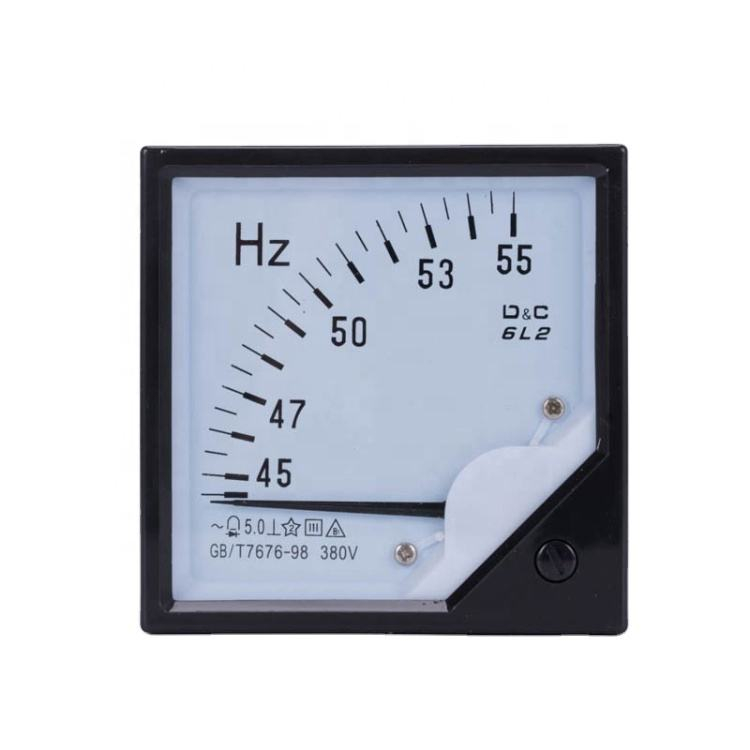 Caja de distribución de interruptor generador, medidor de puntero, amperímetro 6L2, medidor de frecuencia Hz, voltímetro 380V500V