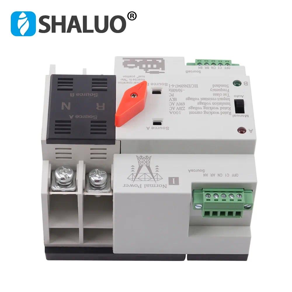 Piezas de repuesto para generador, interruptor de transformador automático ATS, 2P, 63A, SLSP1-100A, interruptor de circuito de Control eléctrico, monofásico, CA