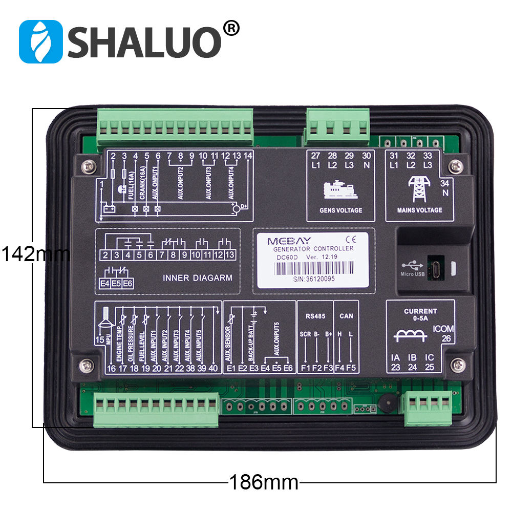 Controlador de generador inteligente, módulo de protección del grupo electrógeno, controlador de carga automático completamente remoto dc60dR