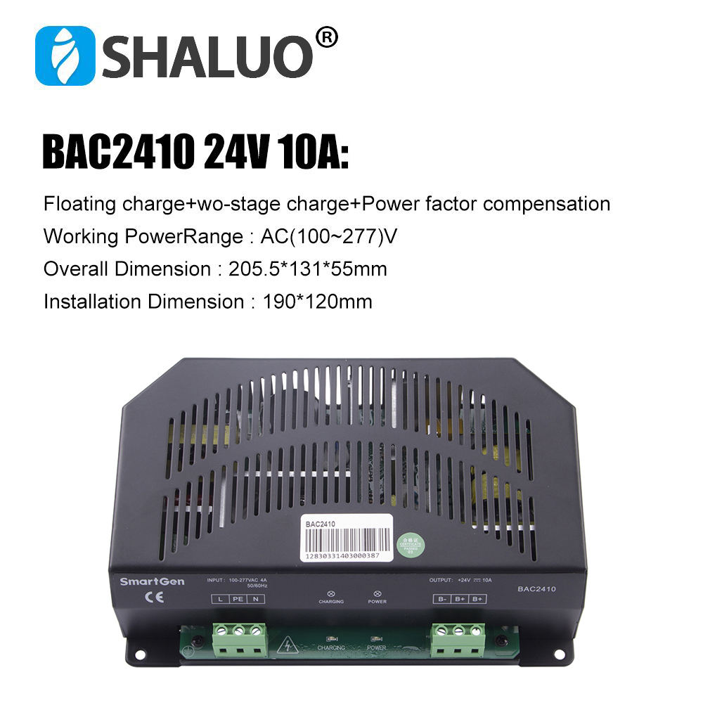 SmartGen BAC2410 24V 10A cargador generador de batería Auto inteligente flotador cargador adaptador módulo Genset repuestos