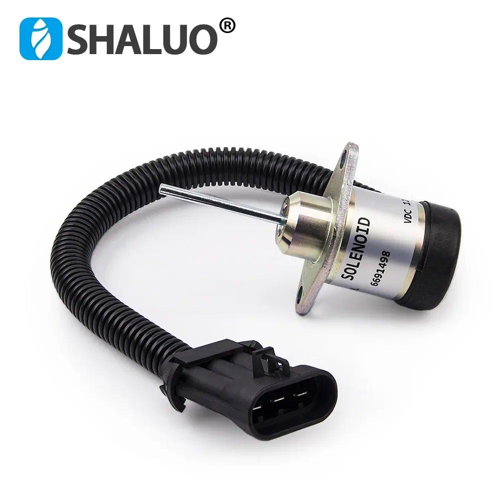 Válvula solenoide de cierre de combustible del motor 6691498 Bobcat S130 S160 S175 S185 piezas del generador 1G925-60011 DC12V 24V