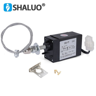 XHQ-PT NC NO Tipos Generador diésel Motor Dispositivo de apagado de llama Válvula de parada Solenoide Generador de energía Piezas DC12V 24V 52m Recorrido