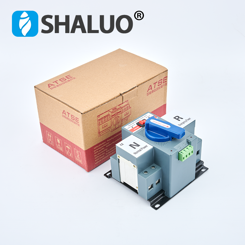 63a 2P ATS piezas del generador disyuntor Doble potencia cambio manual Interruptor de Transferencia Automática