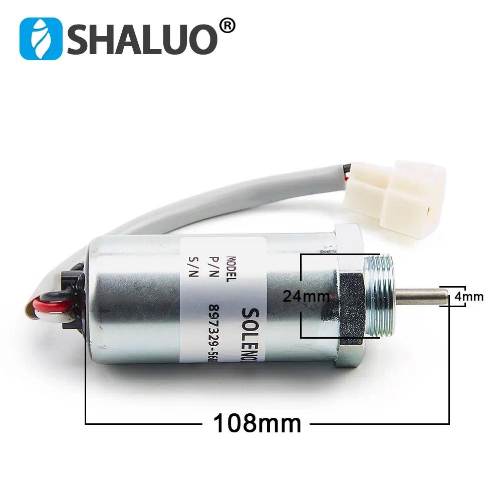 Válvula Solenoide de parada del motor del generador para 897329-5680 897209-1152 3LD1 3LD2 4LE1 y válvula de apagado Kobelco SK75-8