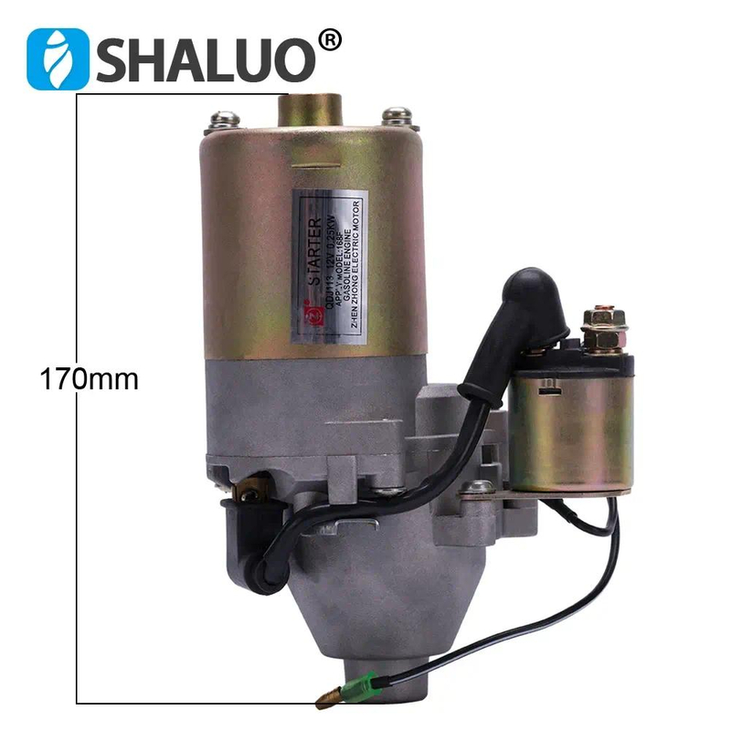 Arrancador de Motor eléctrico de gasolina 12V 0.25KW 5.5HP QDJ113 para repuestos de motores diésel 168F 170F