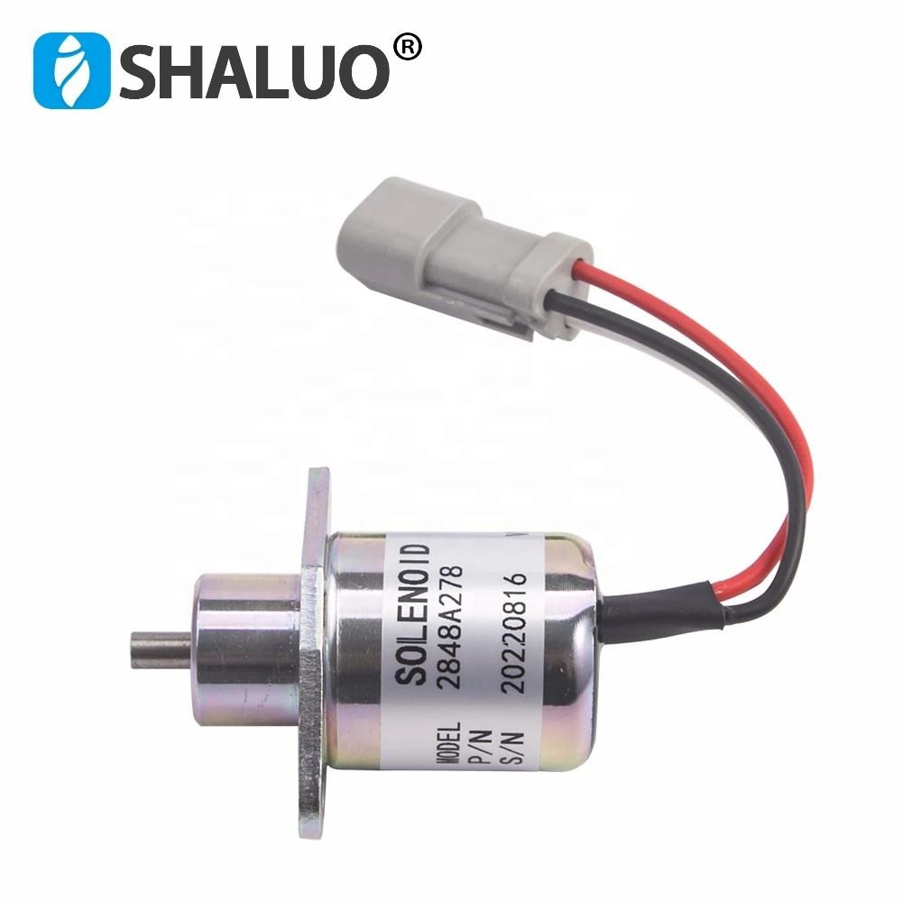 Generador diésel 2848A278, motor de parada de combustible, válvula solenoide, actuador, apagado, interruptor de solenoide, accesorios de generador