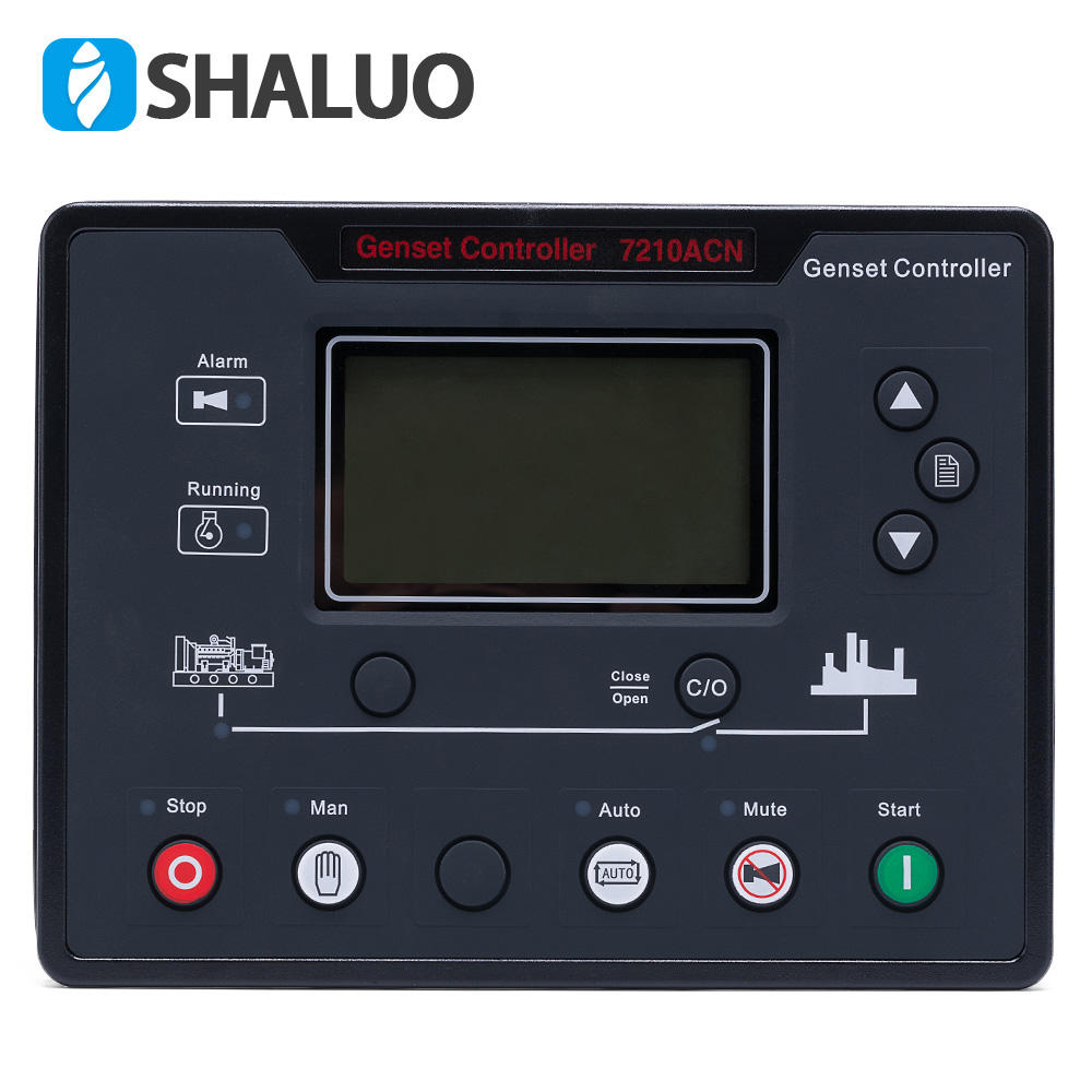 Módulo de Control de generador de arranque automático 7210, placa lcd remota electrónica, controlador ats, piezas del generador diésel, monitor de 8 idiomas