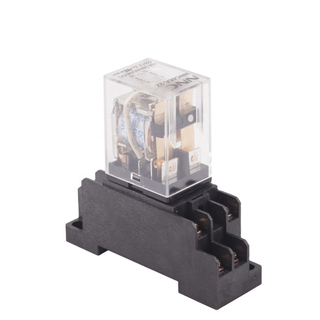 Relé de protección de sobrecarga de alta potencia, generador DC24V, dos vías, 10A, con caja de distribución base, relé de conversión