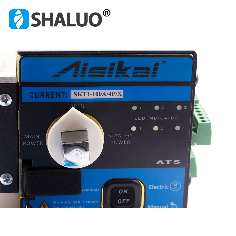 Panel de interruptor de transferencia automática del generador ATS 100A