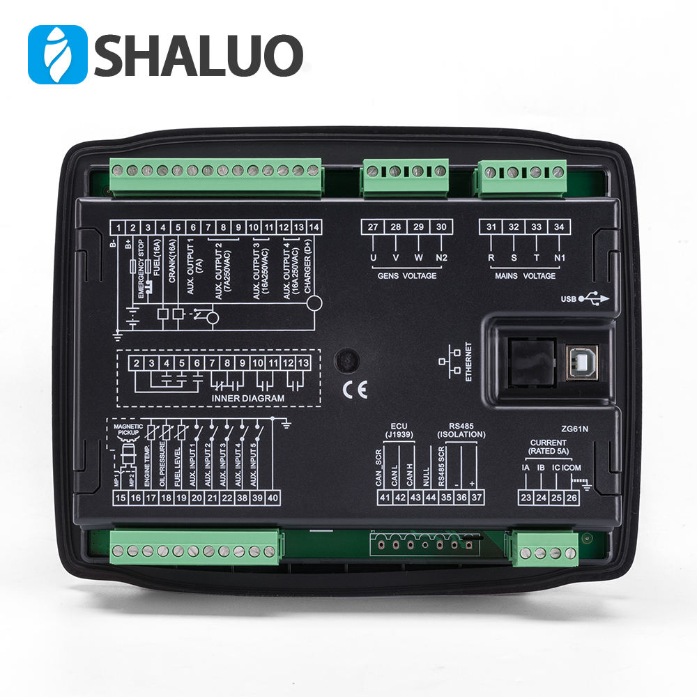 HGM6120N smartgen controlador automático generador diésel remoto grupo electrógeno parte motor eléctrico panel de control de arranque automático
