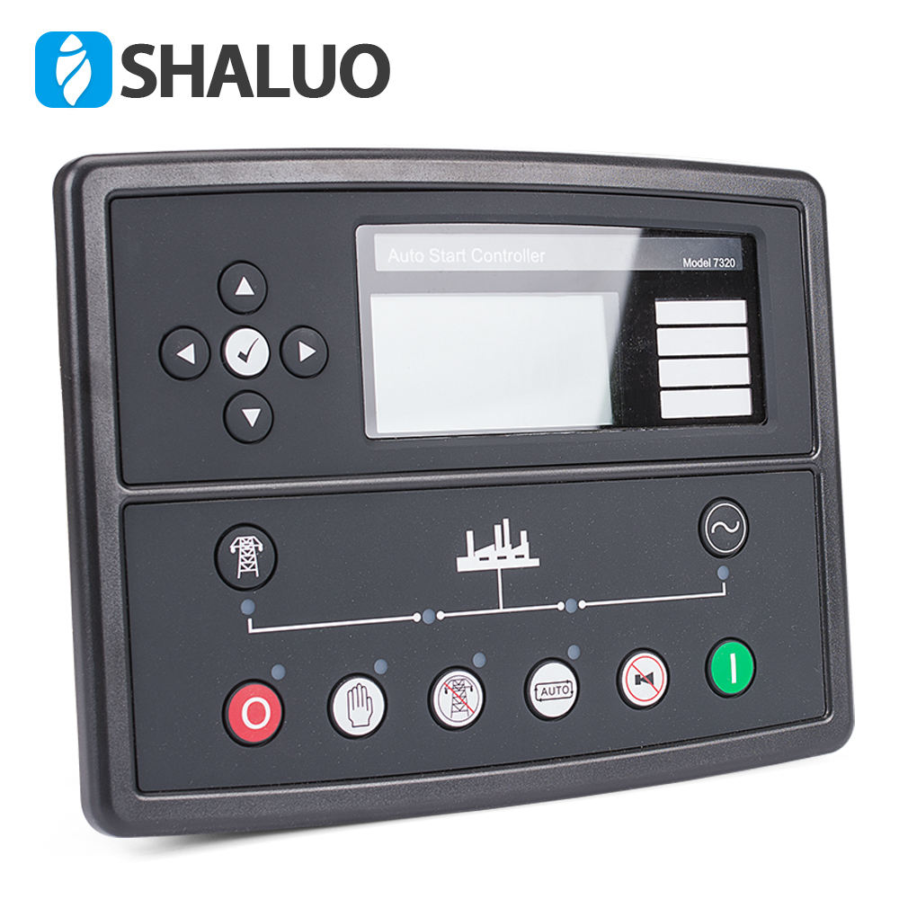 Controlador de grupo electrógeno diésel, panel de control electrónico de arranque remoto automático 7320